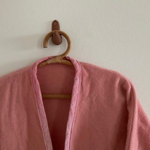 Handmade vintage wool blanket cardigan coat